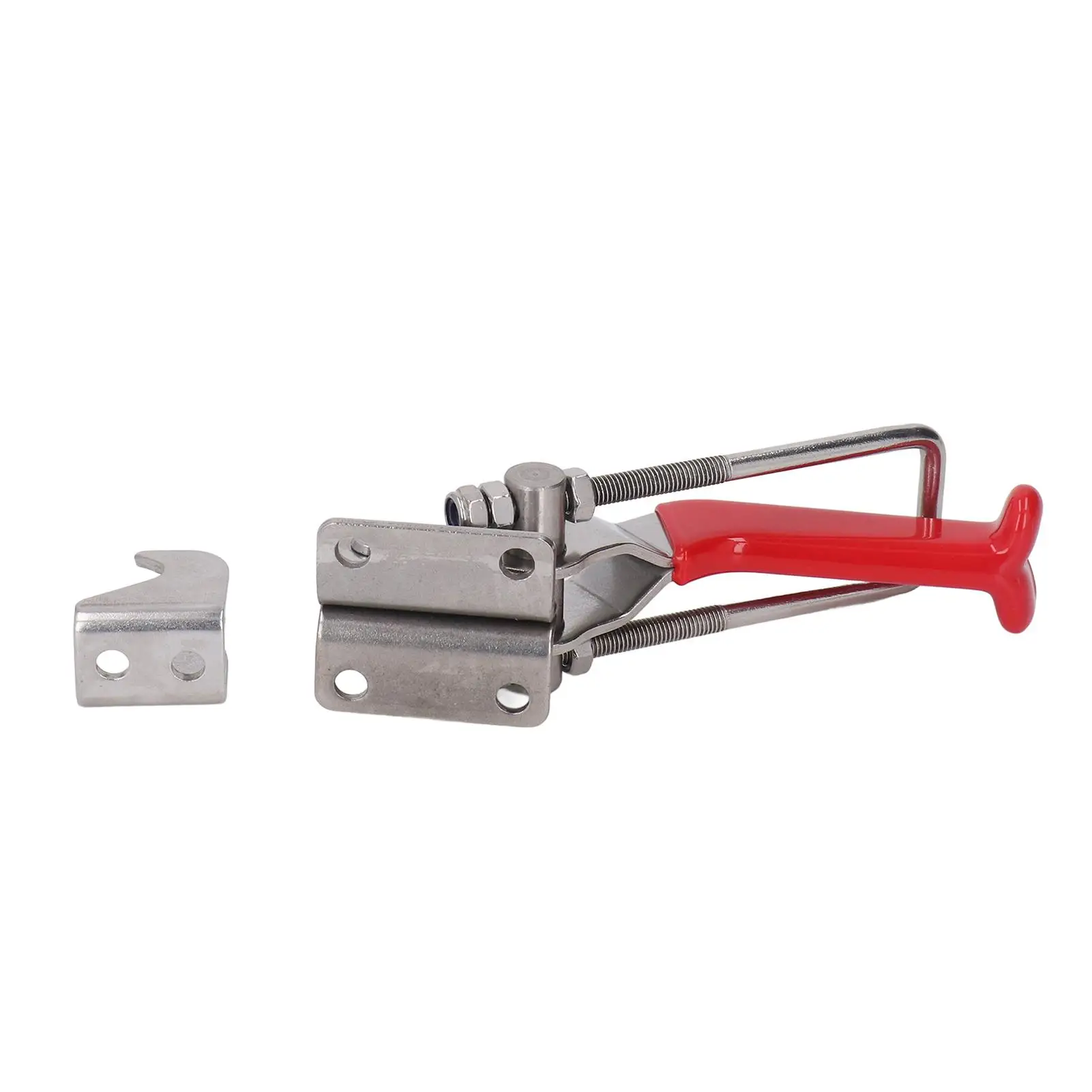 

Stainless Steel Toggle Clamp Adjustable Buckle Latch 900kg Holding Force Firm Fixing Tool