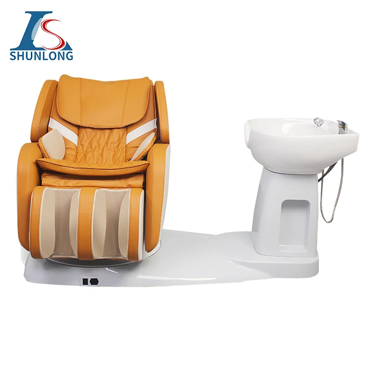 360-Degree Rotating Multi-angle Adjustable Shampoo Chair Barber Shop Advanced Shampoo Chair With Massage