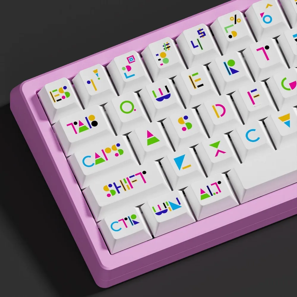126 Keys Keycaps Cherry Height PBT Thermal Sublimation DIY For 61 87 98 100 104 108 Keys Mechanical Keyboard