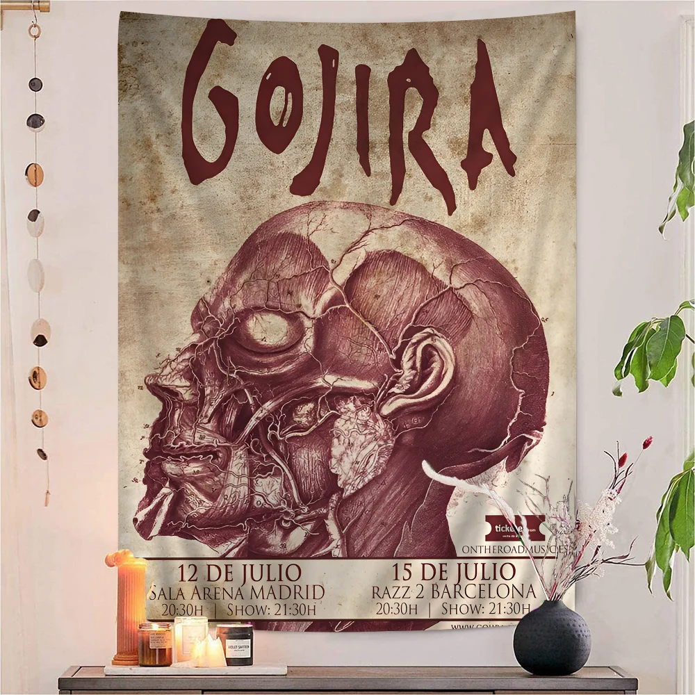 

G-Gojira Band Anime Tapestry Hanging Tarot Hippie Wall Rugs Dorm Home Decor