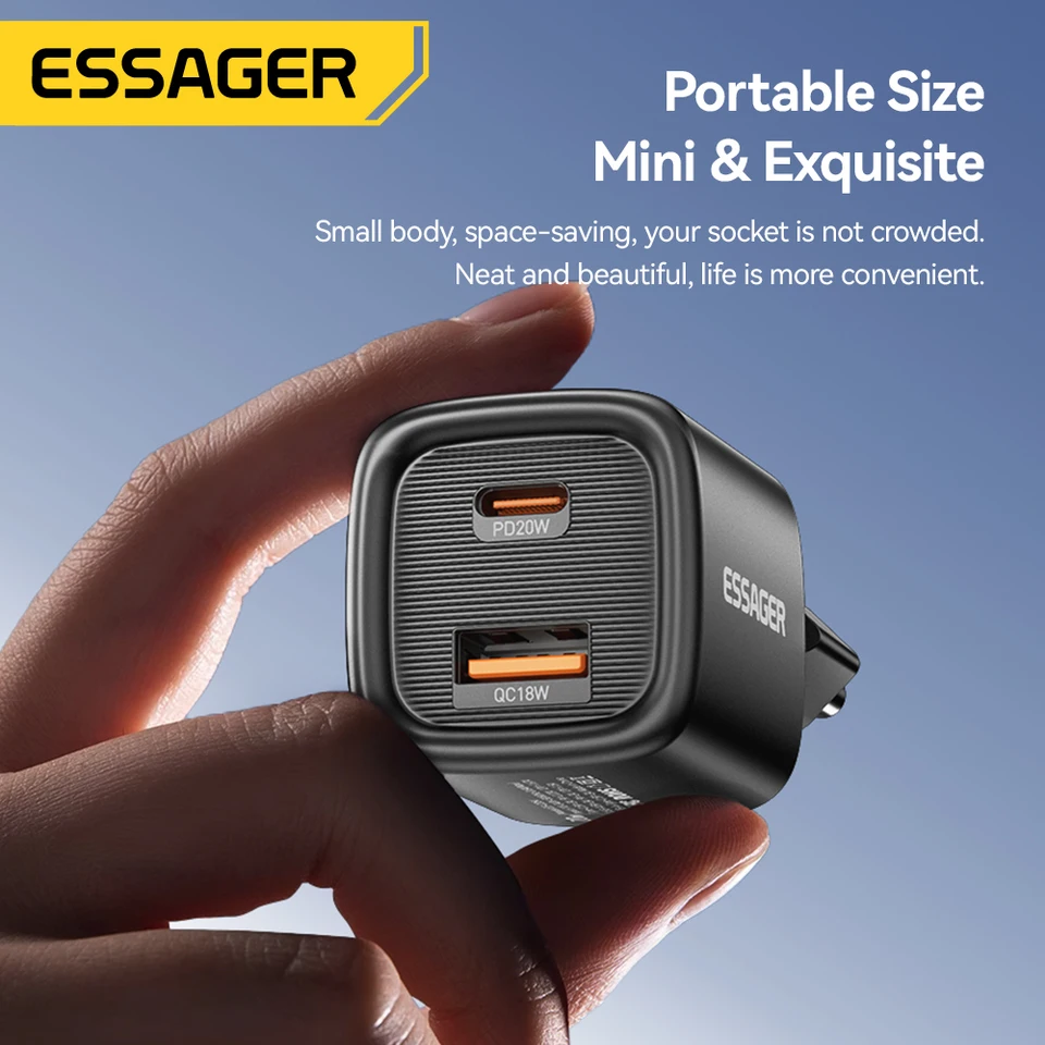 Essager 20W USB C Charger Portable Type C Charger Support PD Fast Charging For iPhone 16 15 14 13 12 11 Pro Max 8 Quick Charger, image 5