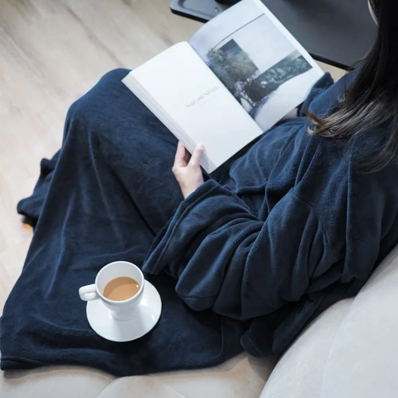 Hot TV blanket Large Pocket Multi Function Lazy Sleeve Blanket Flannel Blanket Keep Warm In Winter Home Outwear Dector