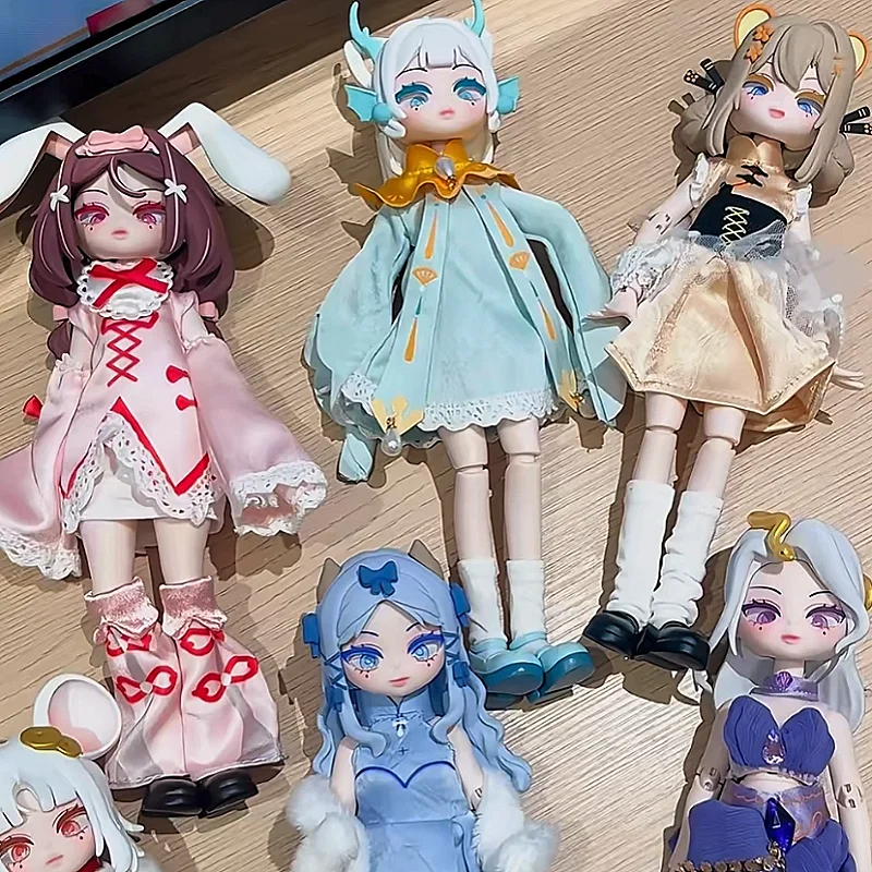 

Genuine Manchao The Zodiac Convocation Series 1/8 Bjd Blind Box A And B Ver.Anime cute Doll Mystery Box Collectible Toys Gift