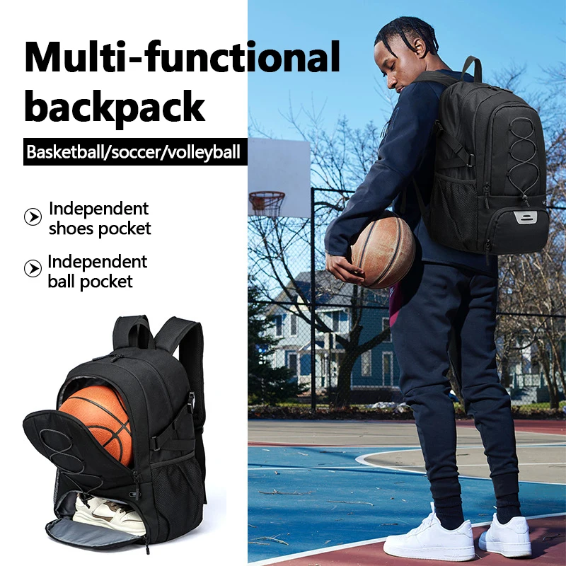 Basketball Backpack Outdoor Travel Large Sport Bag with Separate Shoes compartment Comping Climbing Hiking Knapsack Fitness Bags