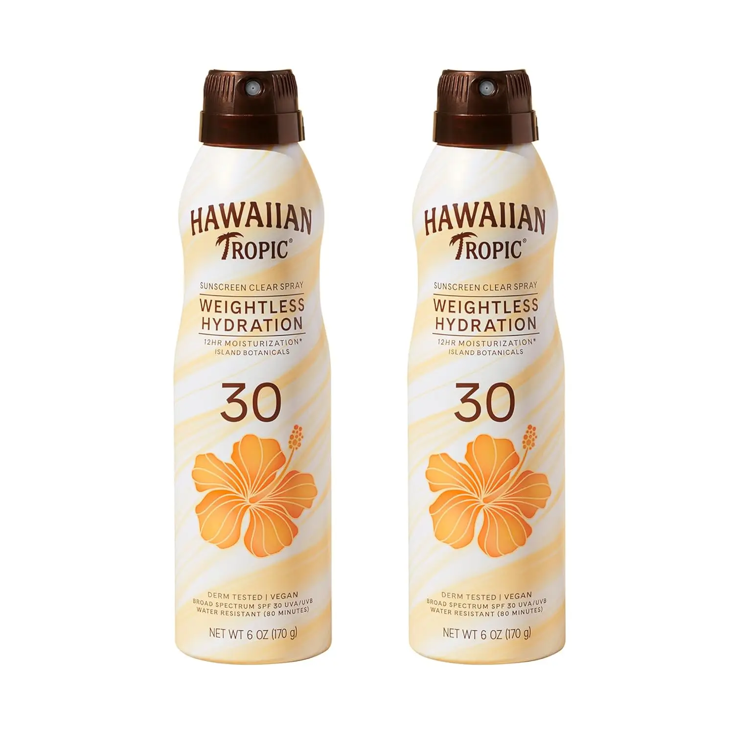 

Weightless Hydration Clear Spray Sunscreen SPF 30, Twin Pack 6 oz each, Oxybenzone Free Sunblock