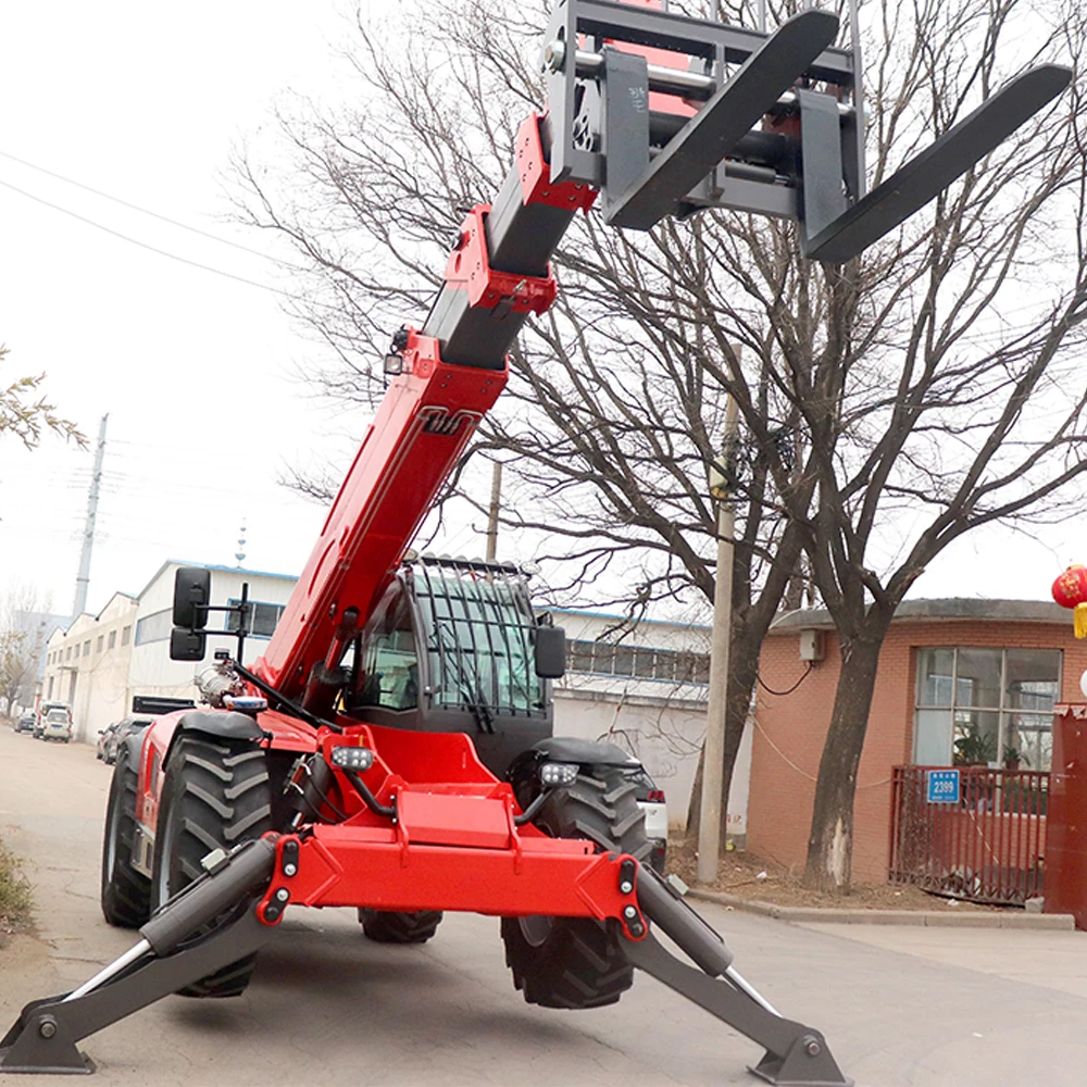 Telehandler 3 Ton 4 Ton 7m 10m 12m 14m 18m 5 Ton 4x4 4-Wheel Drive Compact Diesel Powered Telescopic Forklift