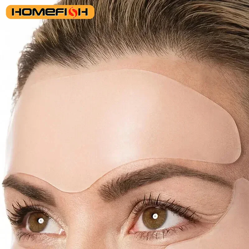 HOMEFISH Smoothing Forehead & Eye Beauty Kit - Youth Boost Gel Patches, Tightening Lift Masks & Forehead Line Minimizer