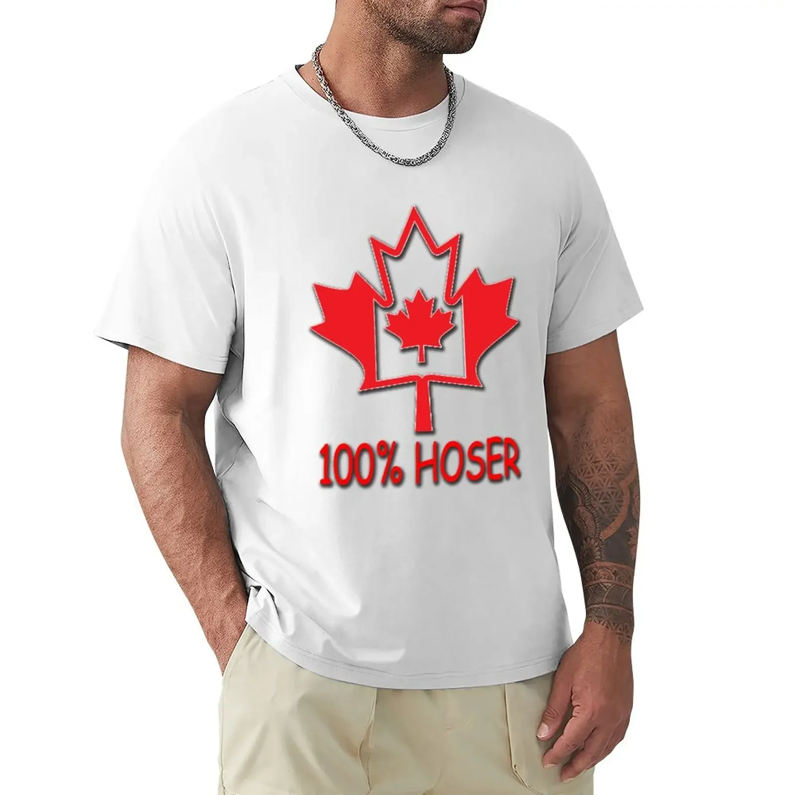 100% Hoser Canadian - Inspired by SCTV's McKenzie Brothers, Bob and Doug McKenzie T-Shirt quick-drying cute tops mens clothes