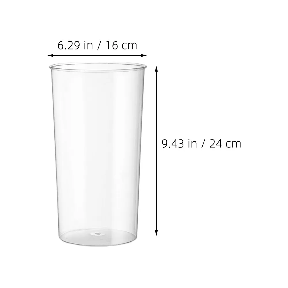 Simple Sturdy Transparent Flower Bucket for Waking Flowers Long-Lasting Non-Deforming Clear Cylinder Vase Flower Arrangement