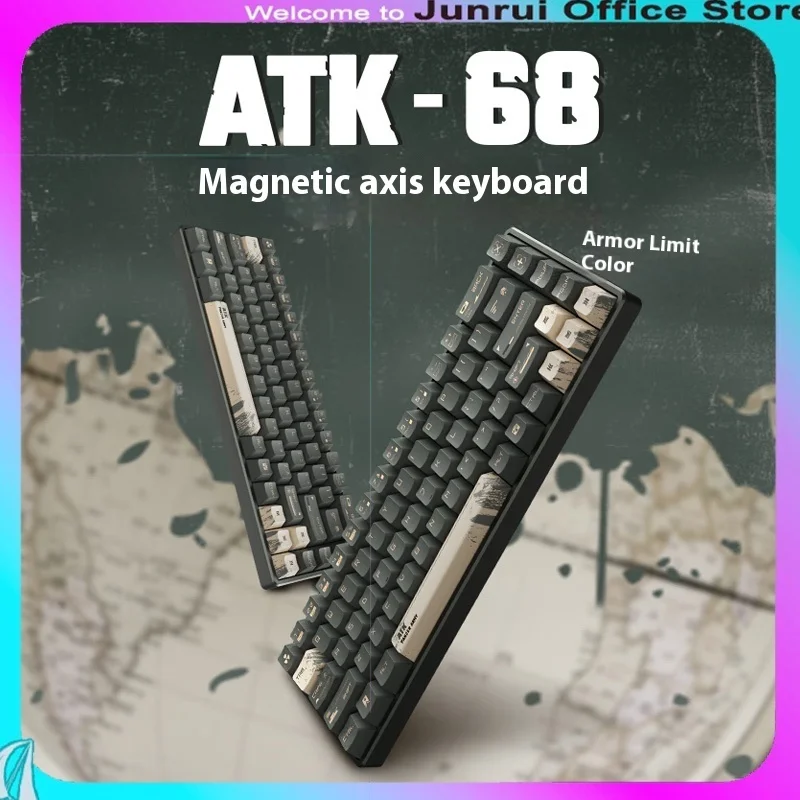 

Atk68 Esports Magnetic Axis Wired Mechanical Keyboard Esports Transparent Keycap Rt Mode 68 Mechanical Gamer Keyboard