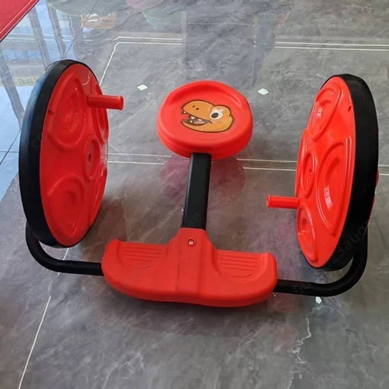 Kids Double Rider Pedal Car 6 Wheels Balance Cooperative Bike Kindergarten Sensory Training Play Equipment