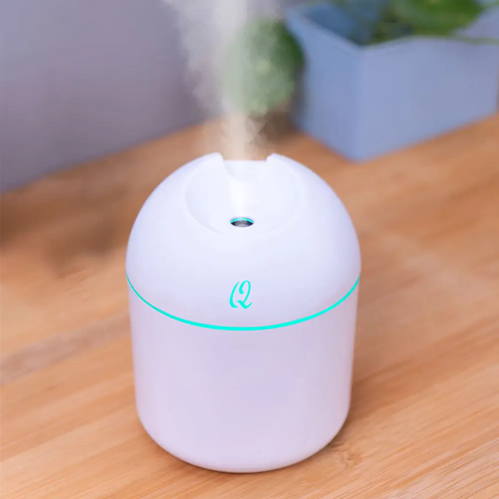 220ML Portable USB Ultrasonic Air Humidifier Essential Oil Diffuser Car Purifier Aroma Anion Mist Maker with LED Light