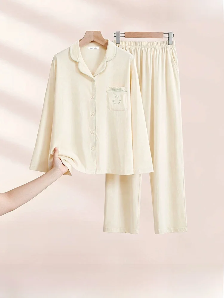 pigiama-da-donna-a-maniche-lunghe-con-colletto-set-con-pantaloni-lunghi-abbigliamento-per-casa-in-comodo-cotone-e-tessuto-lenzing-lyocell-collezione-autunnale