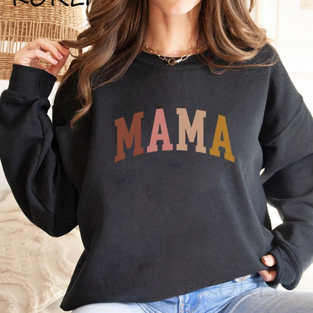 Mama Sweatshirt Mother\'s Day Gift Grandma Sweatshirts Gift for Mother Mom Hoodie Mama Crewneck Pullovers New Mom Clothes