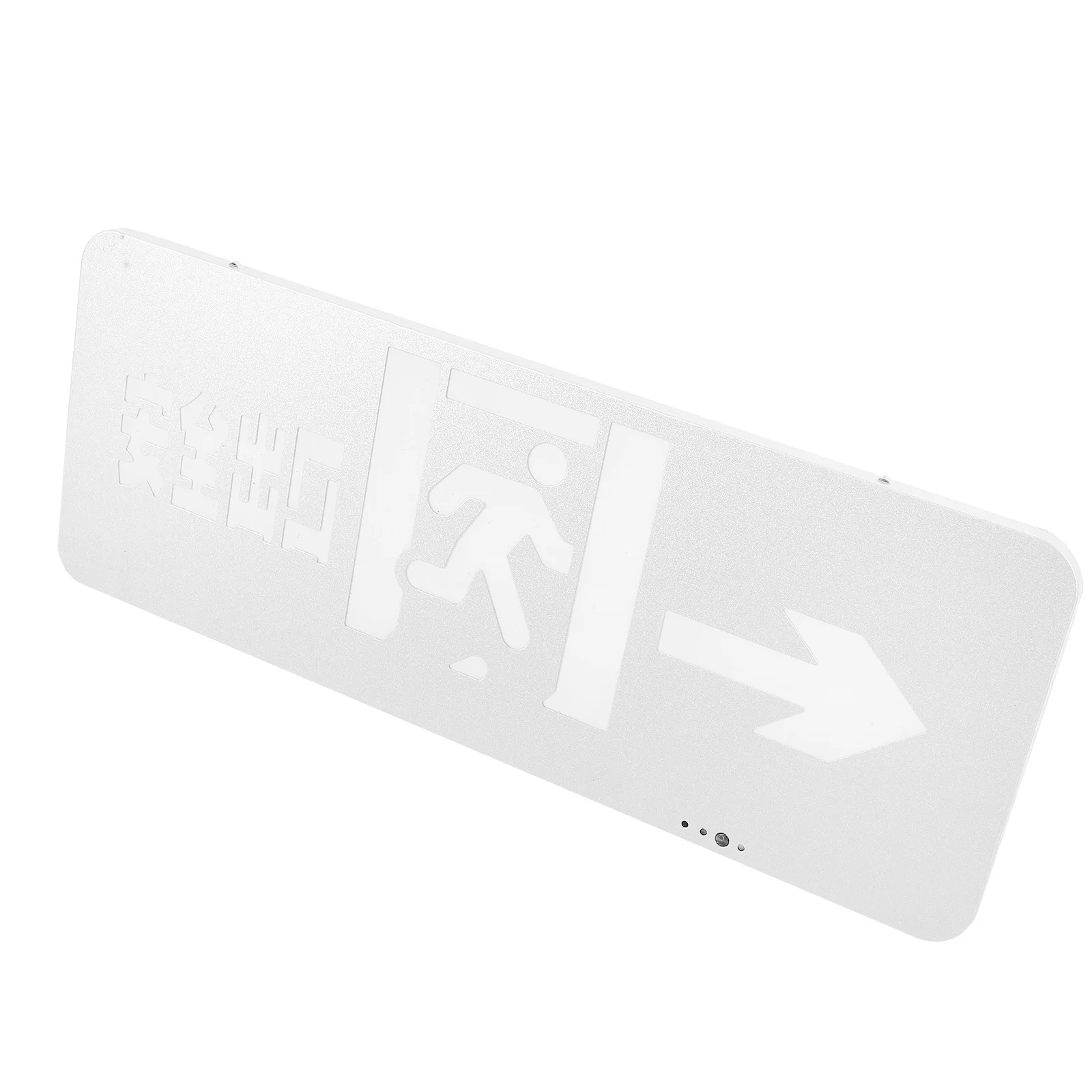 Safety Exit Sign Stainless Steel Hanging LED Emergency Light Emergency Exit Indicator Lamp for Business Public Places