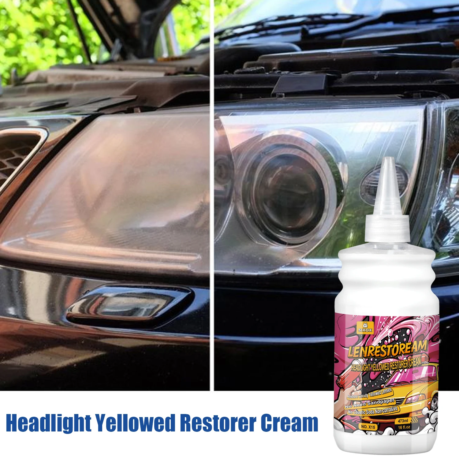 Car Headlight Restoration Kit Headlamp Repair Polishing Car Light Cleaner Paste Paint Care Refurbish Product X15