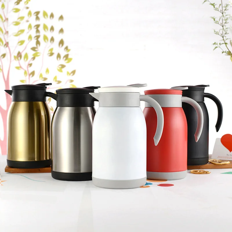 304 Stainless Steel Thermos Coffee Pot Large Capacity Kettle Double Cup Hot Water Bottle Car Outdoor Office Camping Friend Gift