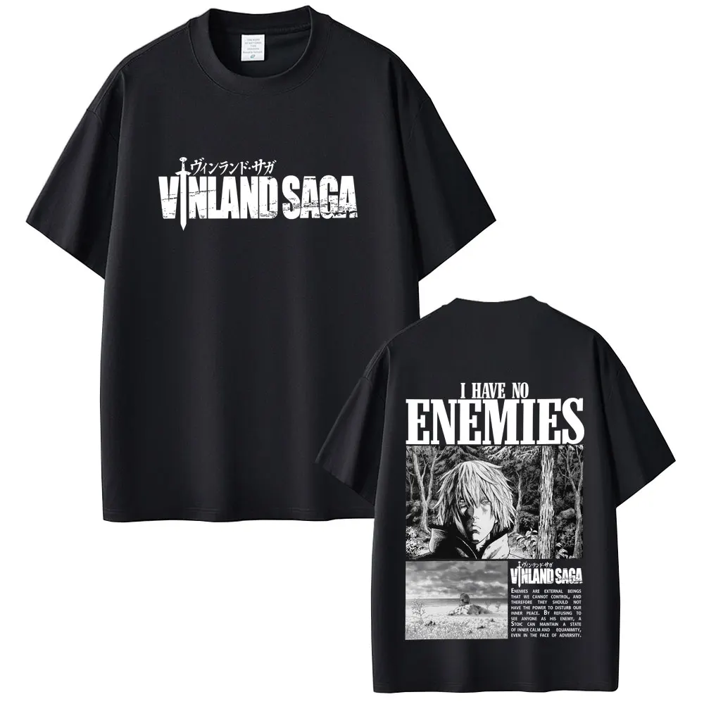 

2025 Anime Vinland Saga Vintage T Shirts Manga Thorfinn Karlsefni Summer Style T-shirt Men Fashion Casual Tshirt Couple Clothing