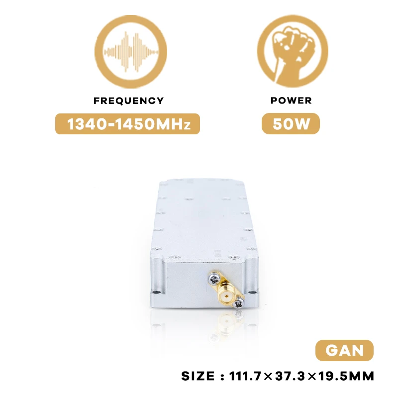 

50W 1340-1450MHz Power Amplifier Module Drone Counter Module GaN PA Anti UAV Anti Drone Module Signal Jamming Drone Blocker