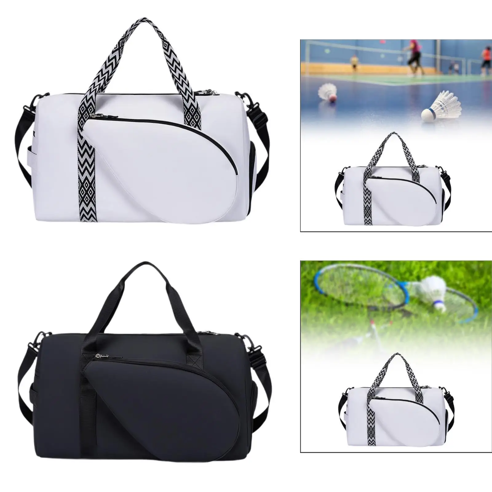 Pickleball Bag Portable with Removable Adjustable Strap Pickleball Tote Bag