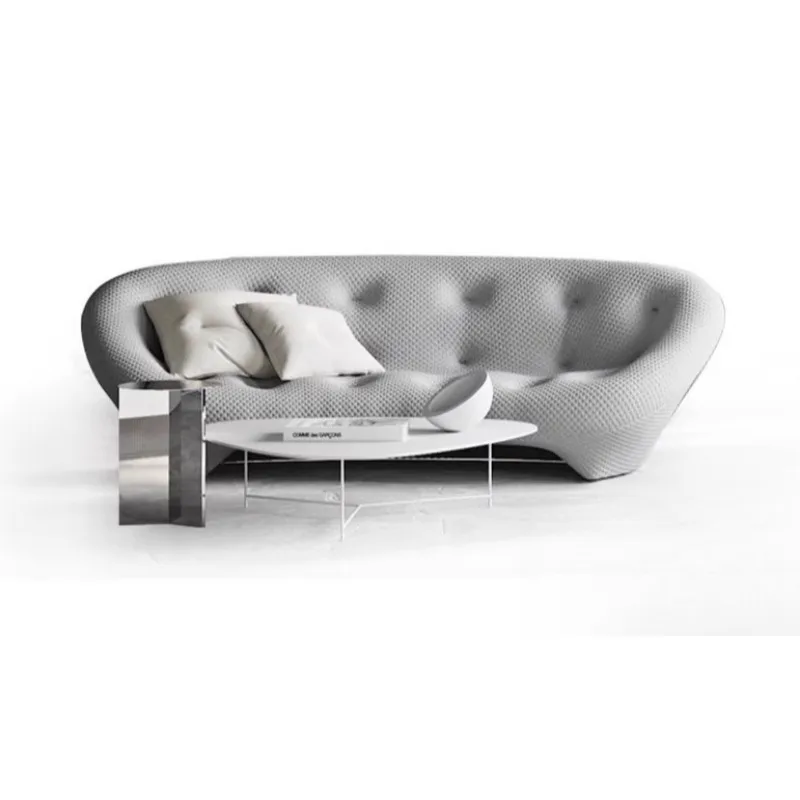 

Creative Nordic simple 3D fabric curved shell sofa