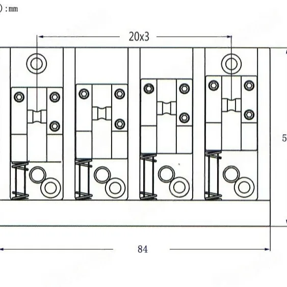

Four-string Electric Bass Bridge Tailpiece BA1015