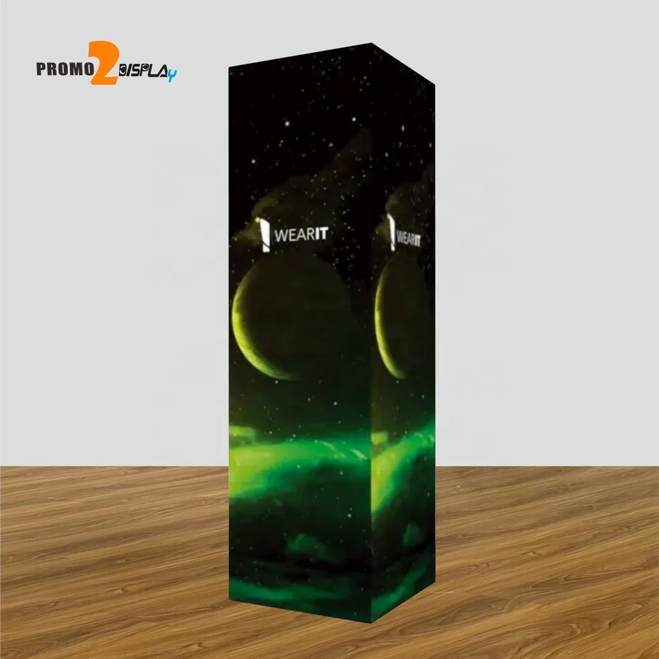 

Custom Eye Catching Aluminum Alloy SEG Fabric Advertising Display Light Box Trade Show Exhibition Stand Pillar Tower