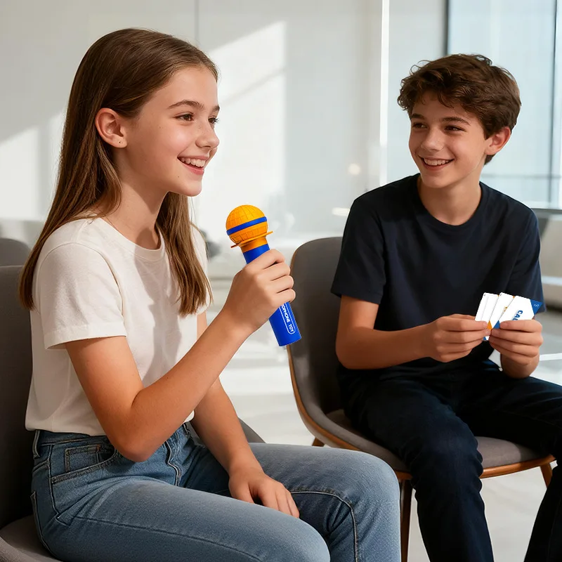 ميكروفون جديد مثير انتزاع الميكروفون الأسرة كاريوكي لعبة ببطاقات ورقية للمطربين السيئين بطاقات غنائية للحفلات العائلية هدية للأطفال #4