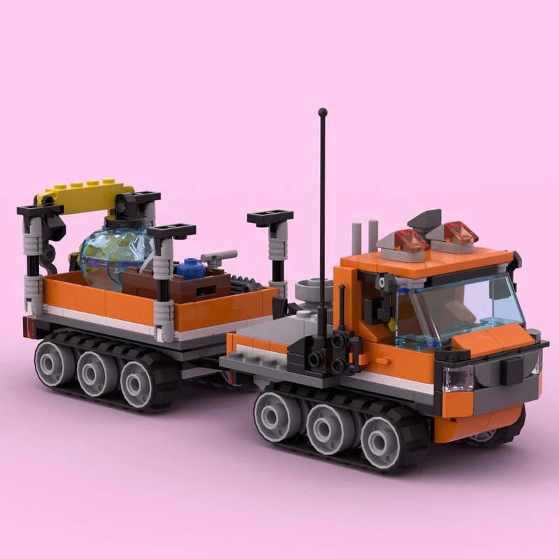 Snelheid Hypercar Model MOC Bouwstenen Arctic Rups Transportvoertuig Modulaire Technologie Geschenken Vakantie Monteer Kinderen Speelgoed