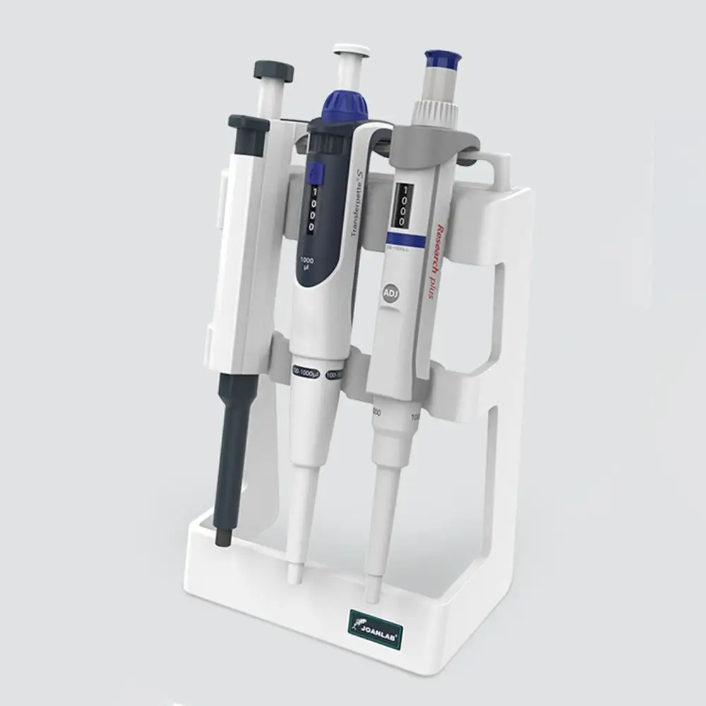 

3/6/9 Position Laboratory Pipette Rack 360 Degree Rotation Universal Trapezoid Pipette Stander Save Space White