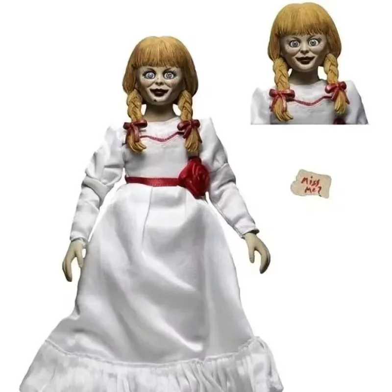 Neca The Conjuring Universe Annabelle Comes Home Horror Movie Series Annabelle Doll Real Clothes Movable Model Halloween Gifts