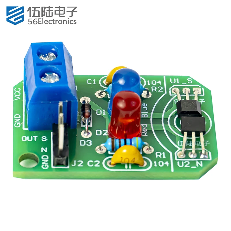 Hall Sensor Magnetic Detection Pole Resolver DIY Kit Electronic Components Assembly and Soldering Boards