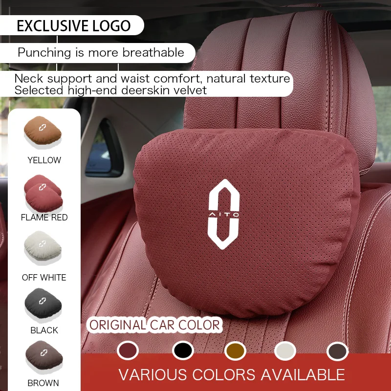 

Car Headrest Lumbar Support Pillow Spine Neck Pillow Seat For HUAWEI AITO M7 M5 M6 M8 M9 Interior Accessories DIY Logo 2024 2025