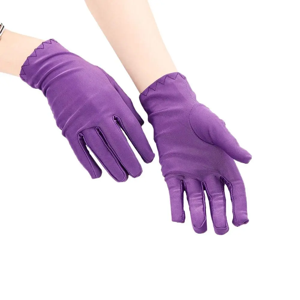 Girl Prom Formal Wedding Gloves Party Satin Gloves