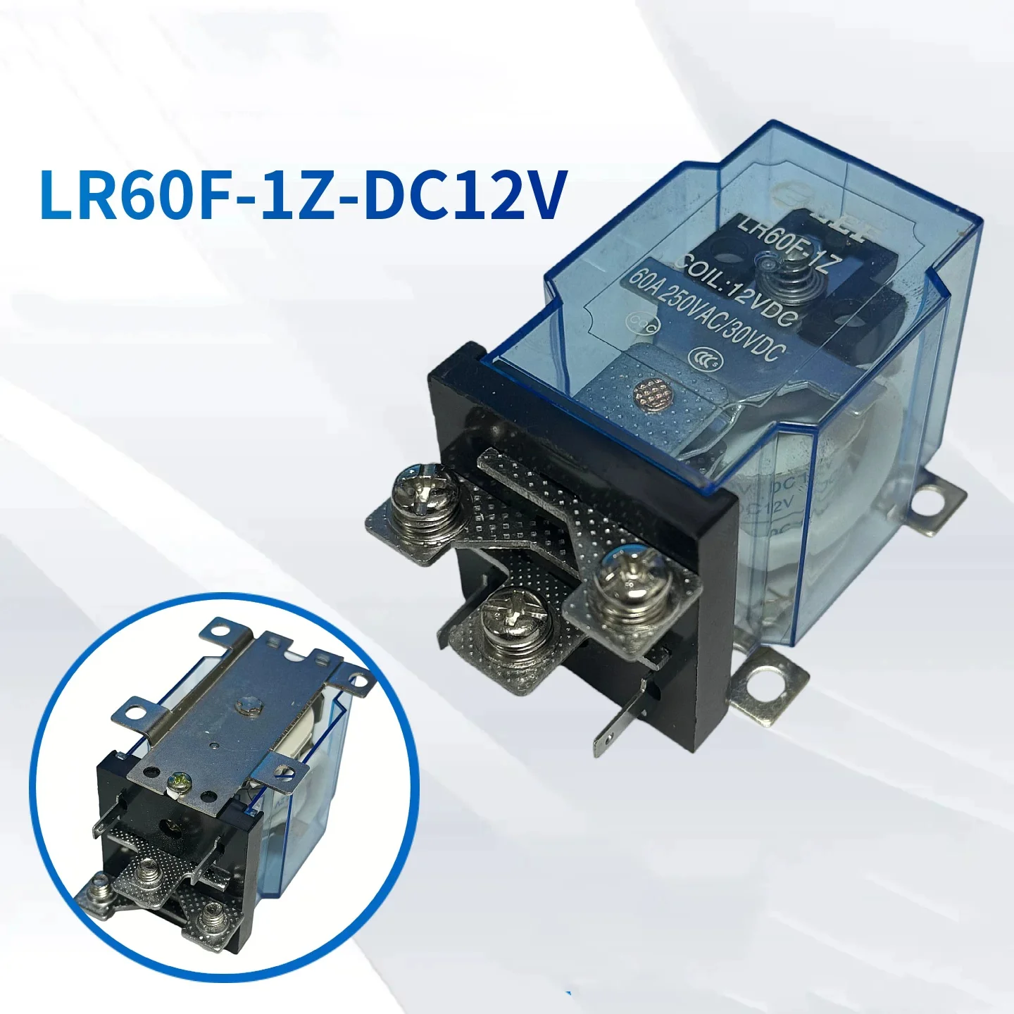 High Power Electromagnetic Relay LR60F-1Z 60A 1NO1NC DC12V DC24V AC220V Industrial Power Relay