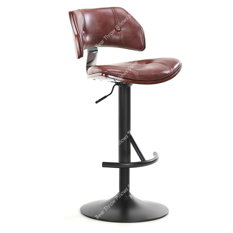 European style bar chair, kitchen lift chair, rotating bar chair, simple home backrest, high stool, cash registration furniture,