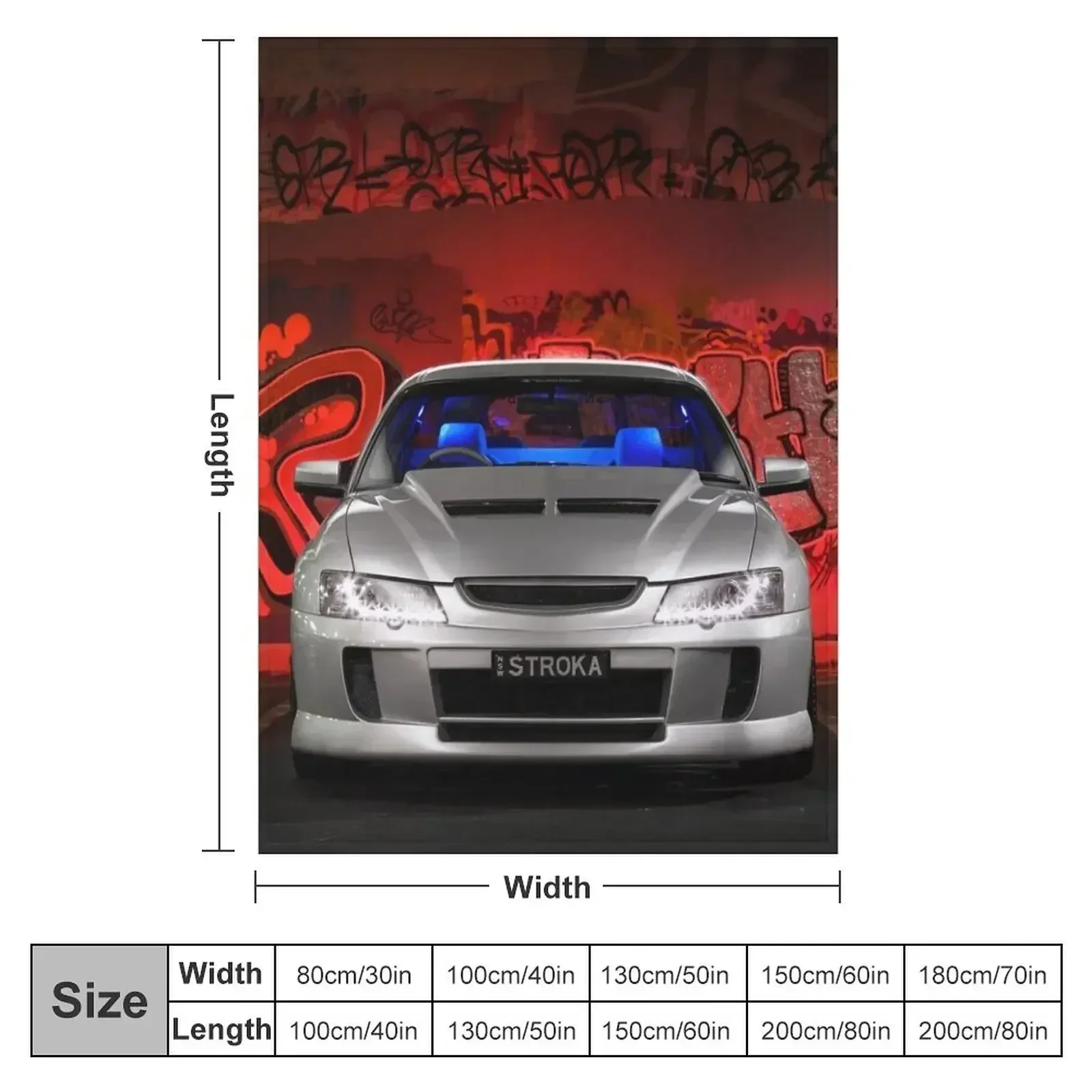 George Aspite's VY SS Holden Commodore Throw Blanket couch cozy soft plush fuzzy picnic outdoor blanket