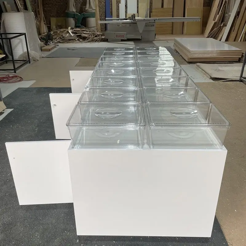 Supermercado, granos, contenedor, escala a granel, estante para refrigerios, frutos secos, Nakajima