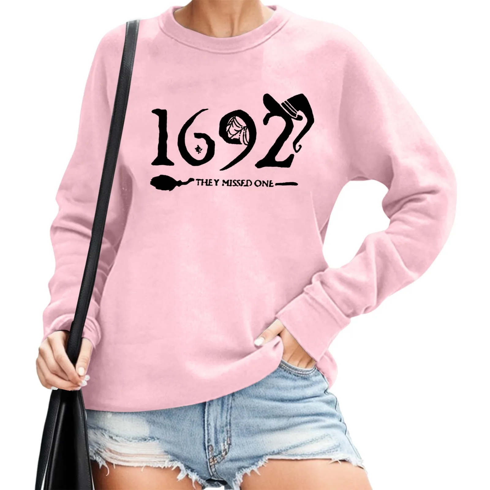 

Women's Autumn Clothing Oversized Crew Neck Long Sleeve Casual Loose Pullover Tops Fun Graphic Letter Print Sweatshirts худи