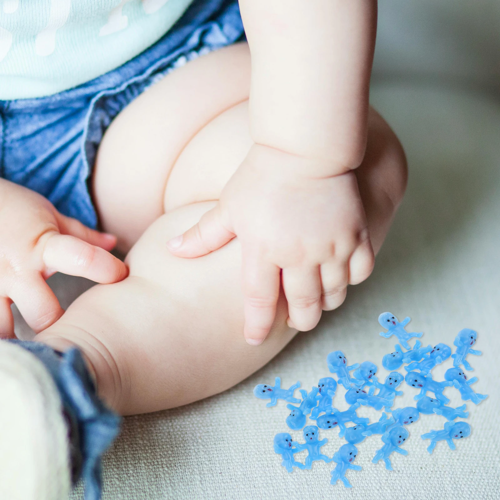 

50Pcs Mini Babies Small Plastic Realistic Cute Baby Shower Party Decorations Tiny Plastic Babies for Cake Desktop