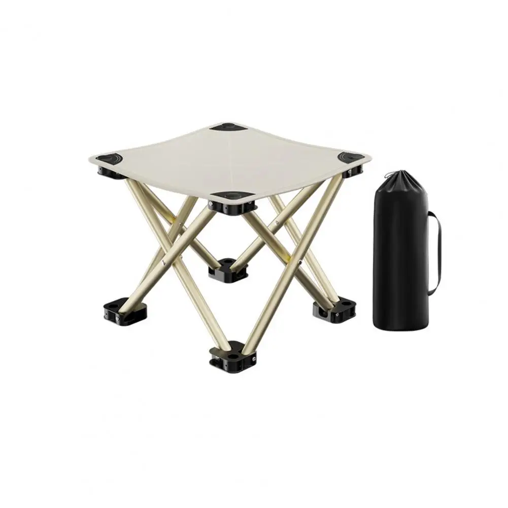 Camping Stool Easy Storage Outdoor Stool Thick Legs Resting Widen Platform With Storage Pouch Camping Chair Camping Stuff