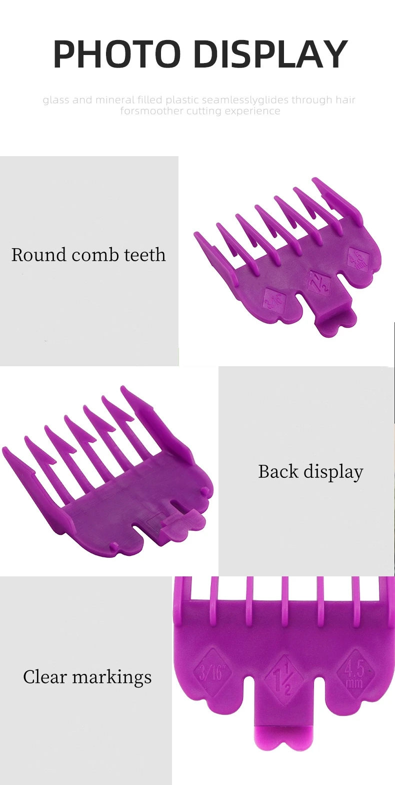 1,5mm 3mm 4,5mm Haarschneidemaschine Wachen Für Wahl Haarschnitt Maschine Friseur Grenze Kamm Elektrische Clippers Schneiden Guide kämme Y1214 – Detail 5