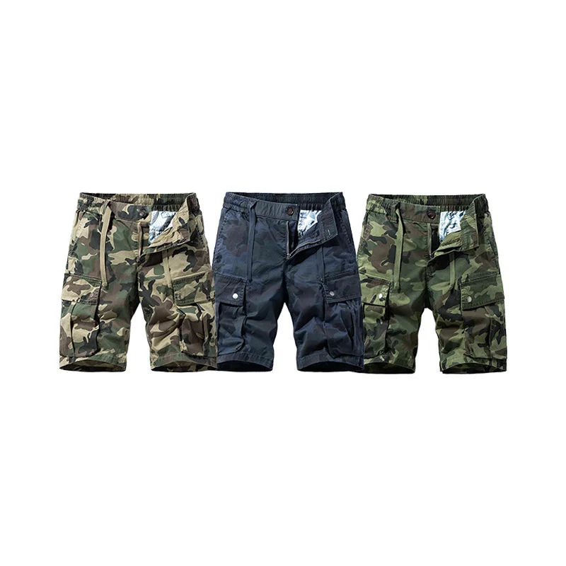 New Summer Men Cargo Shorts Japanese Style Bermuda Jogger Shorts Fashion Casual Beach Short Pants For Male Daily Outdoor Wear