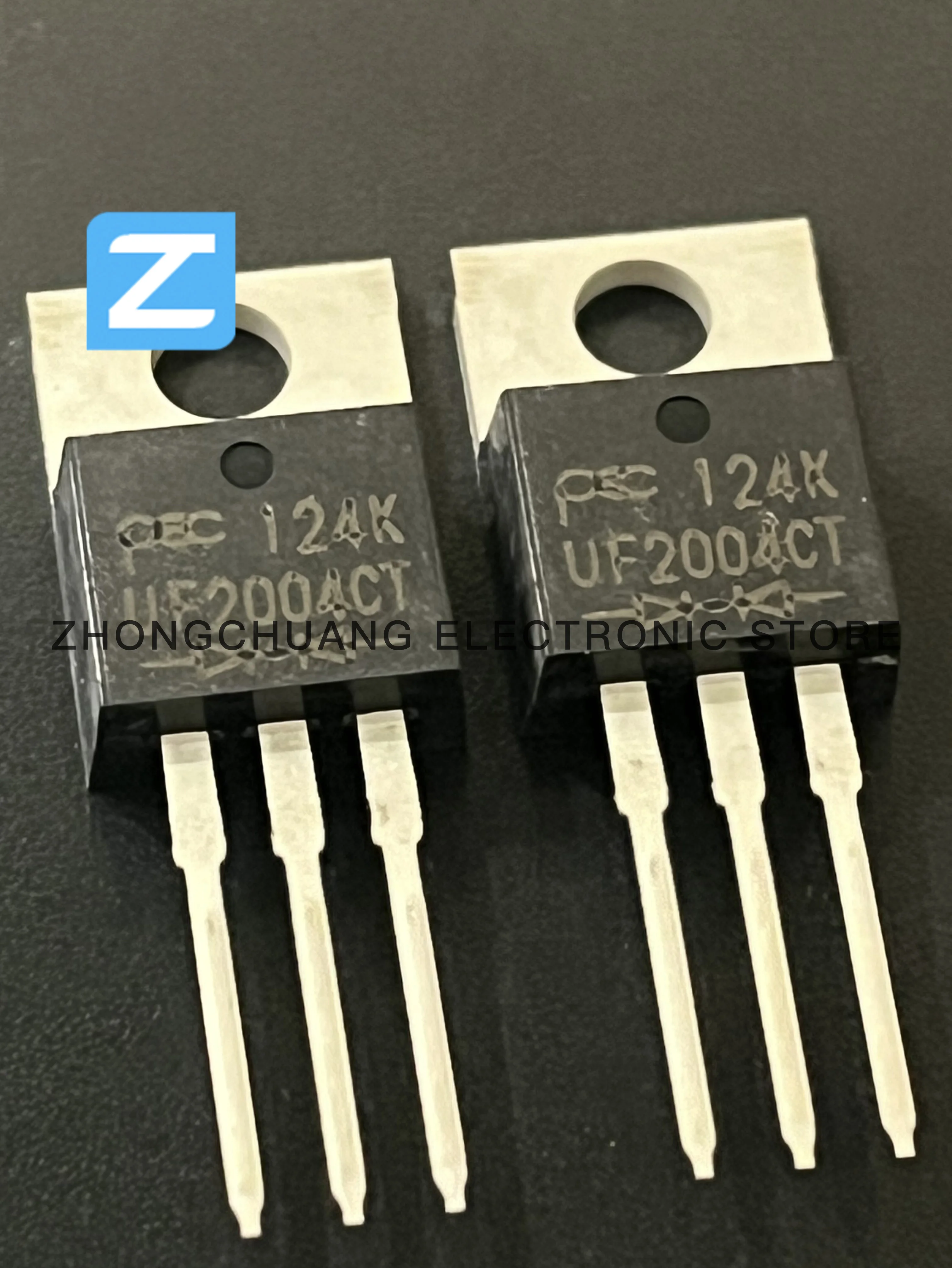 1-10PCS UF2004CT TO-220 400V 20A ULTRAFAST RECOVERY RECTIFIERS new original