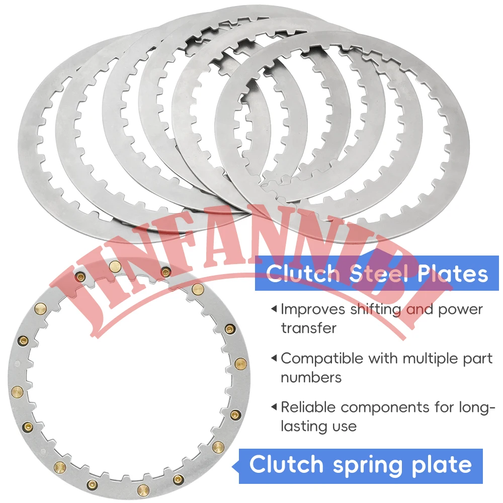 Clutch Spring Plates Kit & Cover Gasket For Harley Sportster 1200 XL1200 1991-1998 1999 2000 2001 2002 2003