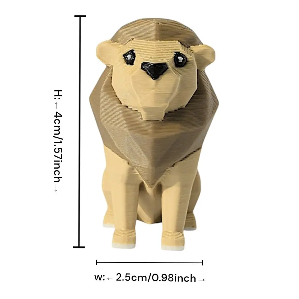 7pcs/set Small Animal Models 3D Printing Animal Models Creative Design Farm Animal Set Creative Farm Animal Models 3D Printed