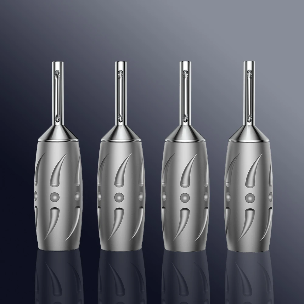 

Viborg VB402R Pure Copper Rhodium Plated Banana Loudspeaker Connector Hifi OFC Plated Hi-end Banana Plug for Speaker Cable