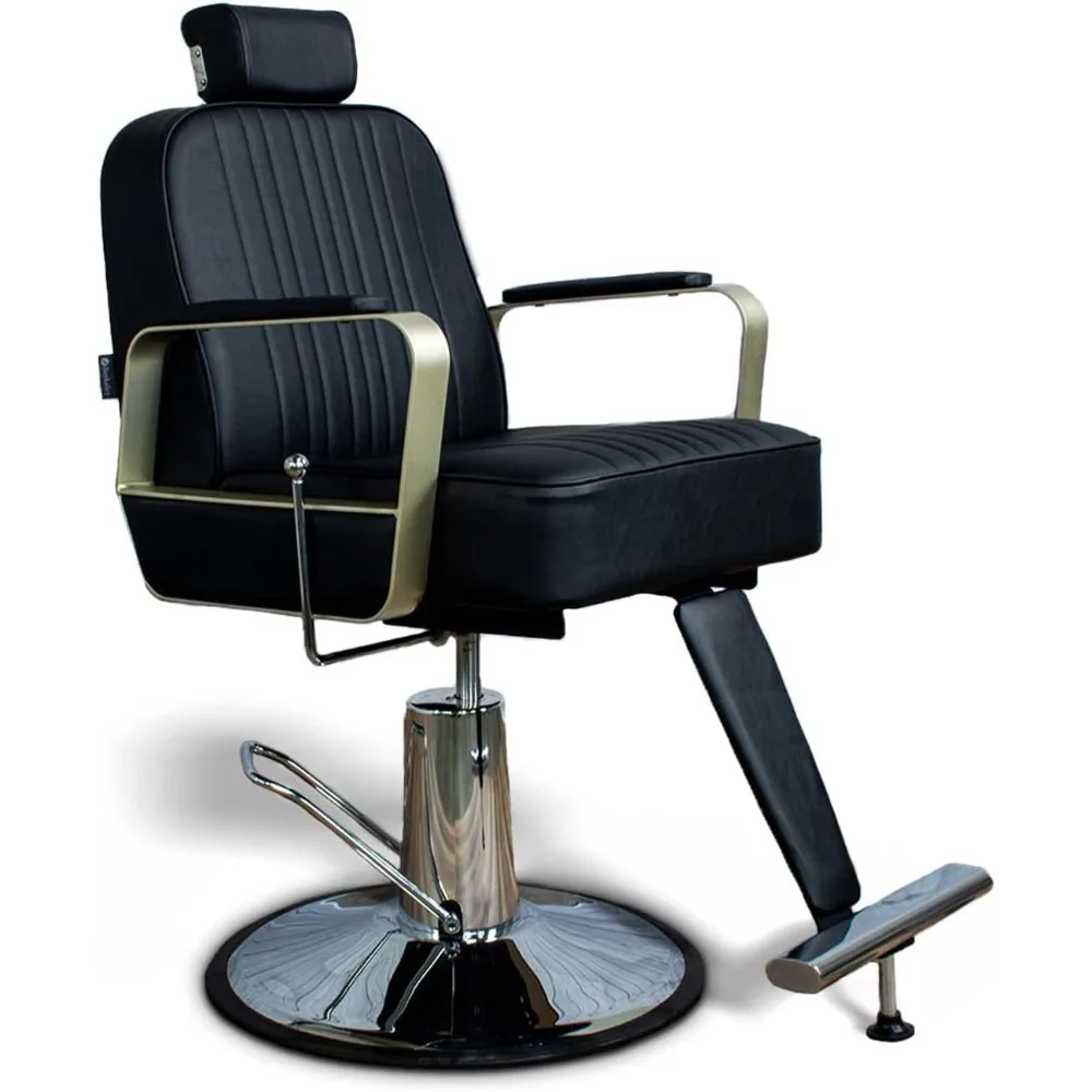 

Multi Functional Styling Chair in Black, An Ideal Choice for Professional Equipment in Beauty Salons and Hair Salons, Black