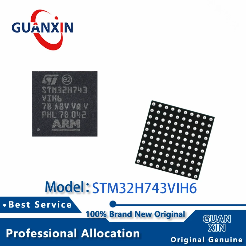 

100% New Marking STM32H743VIH6 STM32H743VIH6TR TFBGA-100 STM32H743