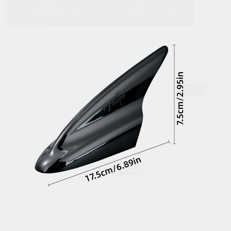 Back Adhesive Shark Fin Antenna Cover, High-Temperature Resistant ABS Dustproof and Impact-Resistant Roof Antenna Protector